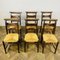 Antique English Chapel Chairs in Oak, Set of 6, Image 1