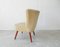 Lounge Chair with Beige Cordecheck from GDR, 1970s 5