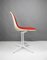 Amerikanischer Roter Gepolsterter Beistellstuhl mit Lafonda Gestell von Ray & Charles Eames für Herman Miller, 1960er 3