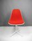 Amerikanischer Roter Gepolsterter Beistellstuhl mit Lafonda Gestell von Ray & Charles Eames für Herman Miller, 1960er 1