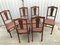 Art Nouveau Style Chairs in Leather, 1920, Set of 6 11