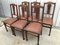 Art Nouveau Style Chairs in Leather, 1920, Set of 6 7