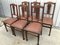 Art Nouveau Style Chairs in Leather, 1920, Set of 6, Image 7