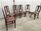 Art Nouveau Style Chairs in Leather, 1920, Set of 6 6