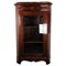 Antiker Late Empire Eckschrank aus Mahagoni mit Regalen, 1840er 1