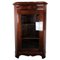 Antique Late Empire Mahogany Corner Cabinet with Shelves, 1840s, Image 1