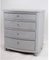 Gustavian Grey-Painted Chest of Drawers with a Curved Front and 4 Drawers 2