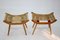 Beech & Straw Stools, Czechoslovakia, 1960s, Set of 2 5