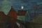Svend Aage Tauscher, óleo sobre lienzo, paisaje modernista con casas, Imagen 3