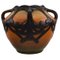 Jugendstil Vase aus handbemalter glasierter Keramik, Ipsens, Dänemark, 1920er 1