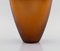 Murano Vases in Amber-Coloured Mouth-Blown Art Glass, Set of 2 5