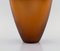 Murano Vases in Amber-Coloured Mouth-Blown Art Glass, Set of 2, Image 5