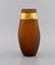 Murano Vases in Amber-Coloured Mouth-Blown Art Glass, Set of 2 6