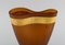 Murano Vases in Amber-Coloured Mouth-Blown Art Glass, Set of 2 4