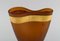 Murano Vases in Amber-Coloured Mouth-Blown Art Glass, Set of 2, Image 4