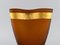 Murano Vases in Amber-Coloured Mouth-Blown Art Glass, Set of 2 3