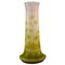 Große Vase aus grünem Milchglas von Emile Gallé 1