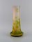 Vaso grande in vetro smerigliato e verde di Emile Gallé, Immagine 3