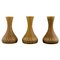 Relief Vases in Glazed Stoneware by Jens H. Quistgaard for Bing & Grondahl, Set of 3 1