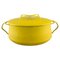 Danish Lidded Pot in Bright Yellow Enamel by Jens H. Quistgaard 1