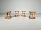 Bamboo and Cane Stools, Italy, 1960s, Set of 4 4