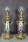 Porcelain & Golden Bronze Lamps, Set of 2 12