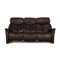 Braunes Hukla Leder Drei-Sitzer Sofa mit Entspannungsfunktion 1