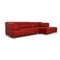 Red Leather Leolux Faya Lobi Corner Sofa 1