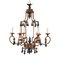 Metal and Lacquered Wood Chandelier 1