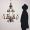 Metal and Lacquered Wood Chandelier 2
