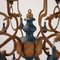 Metal and Lacquered Wood Chandelier 5