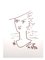 Jean Cocteau, Portrait of a Woman, Original Lithographie, 1959 6