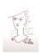 Jean Cocteau, Retrato de mujer, Litografía original, 1959, Imagen 6