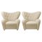 Beige Sahco Zero The Tired Man Lounge Chairs from by Lassen, Set of 2 1