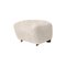 Off White Sheepskin The Tired Man Lounge Chair and Footstool from by Lassen, Set of 2 5