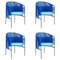 Blue Caribe Dining Chair by Sebastian Herkner, Set of 4 1