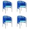 Chaises de Salon Caribe Bleues par Sebastian Herkner, Set de 4 1