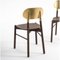 Vergoldeter Buchenholz Stuhl mit Gestell aus gebeiztem Buchenholz von Colé Italia, 2er Set 6