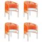 Orangefarbener Mint Caribe Esszimmerstuhl von Sebastian Herkner, 4er Set 1