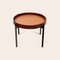 Cognac Leather and Teak Wood Single Deck Table by Ox Denmarq 2