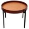 Cognac Leather and Teak Wood Single Deck Table by Ox Denmarq 1