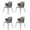 Chaises Fiord Let Grises de par Lassen, Set de 4 2