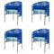 Blue Caribe Lounge Chair by Sebastian Herkner, Set of 4, Image 1