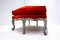 Belgian Louis XV Style Bench in Red Velvet 5