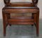 Regency Brown Leather Burr Walnut Metamorphic Reading Armchair to Library Steps 10