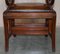 Regency Brown Leather Burr Walnut Metamorphic Reading Armchair to Library Steps, Image 10