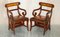 Regency Brown Leather Burr Walnut Metamorphic Reading Armchair to Library Steps 2