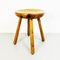 Rustikaler italienischer Mid-Century Hocker aus Holz, 1960er 2