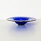 Mid-Century Italian Centerpiece in Blue Murano Glass with Golden Decoration, 1970s 3