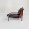 Mid-Century Italian Stringa Lounge Chair in Leather attributed to Gae Aulenti for Poltronova, 1965 3